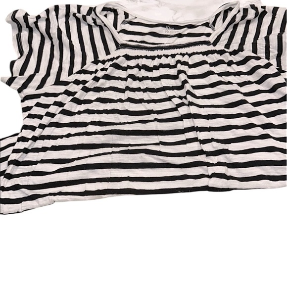 Kim Rogers Black and White Striped Blouse size XLarge - Picture 1 of 5